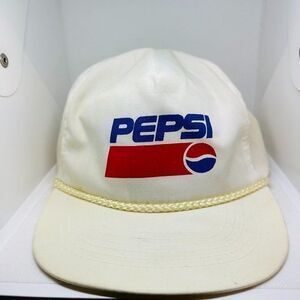 Vintage Otto Unisex Adult Pepsi Adjustable White Baseball Hat One Size